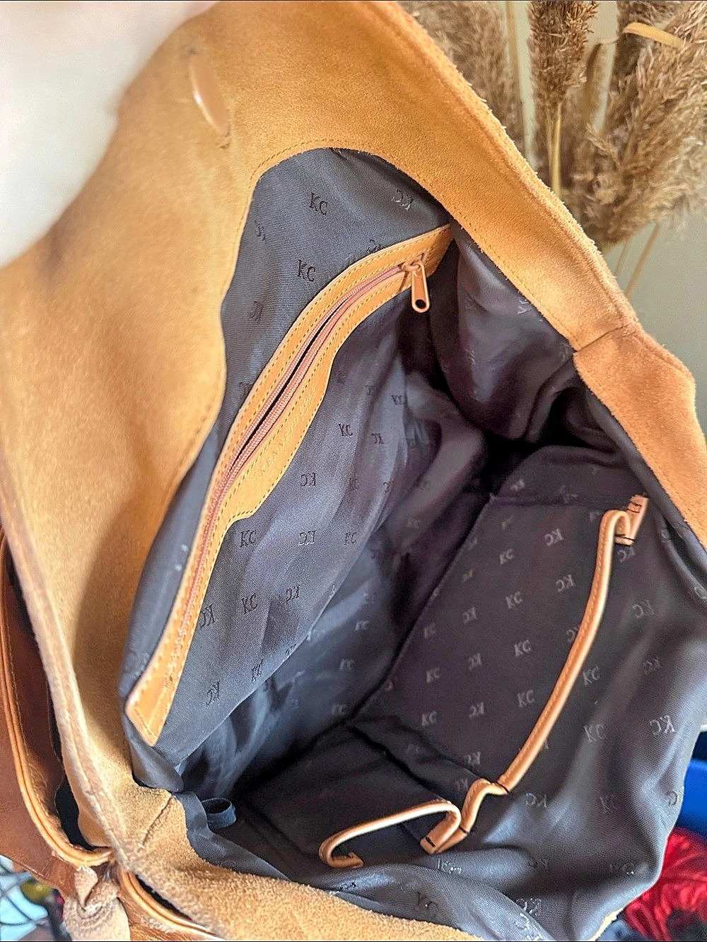 Kenneth Cole Brown Tote Bag Vintage - Picture 9 of 9